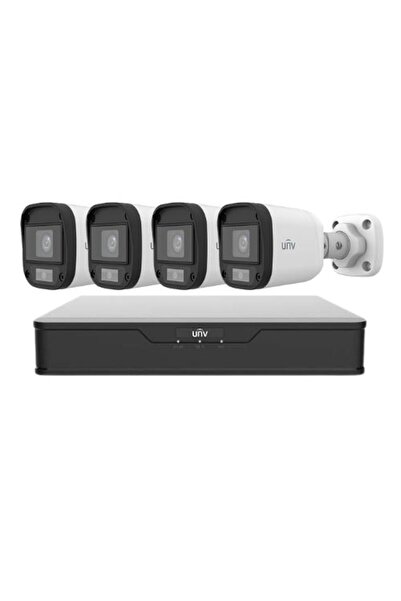 Uniview Kit de supraveghere cu 4 mini camere, 5MP, ColorHunter, lumină albă 20m, vedere nocturnă colorată,