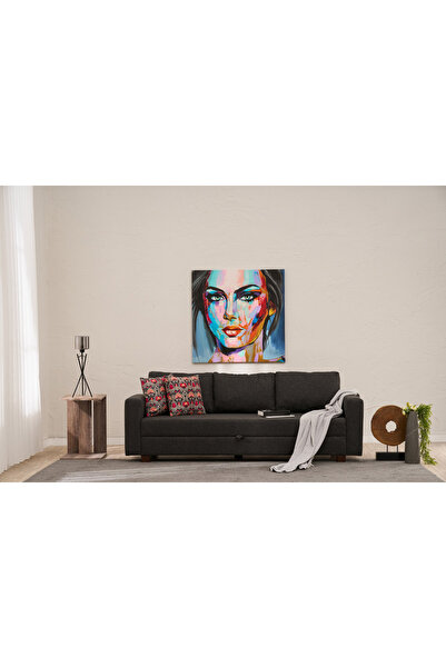 Rabi Aly Serisi Yataklı Sandıklı Üçlü Koltuk Antrasit