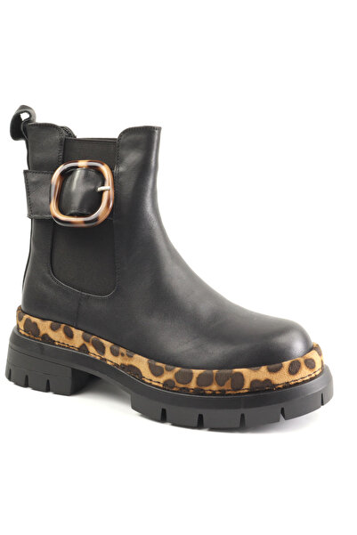 FEELİNG Women's boots ZPA881 N3369-BLACK/LEOPARD-40