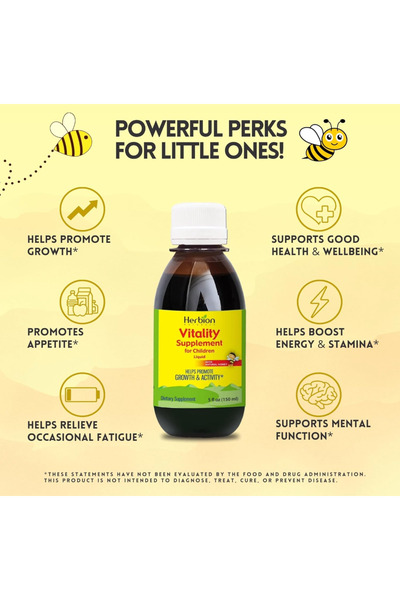 Herbion Naturals Supliment Alimentar de Vitalitate pentru Copii, 150 ml sirop