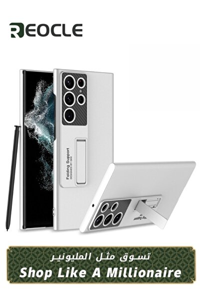 REOCLE جراب هاتف Galaxy S22 Ultra مع حامل نحيف متوافق مع جراب الهاتف ذو الحام...