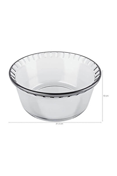 Marinex Large Glass Soufflé Dish 2.4L – Extra-Large Heat-Resistant Bakeware, Transparent