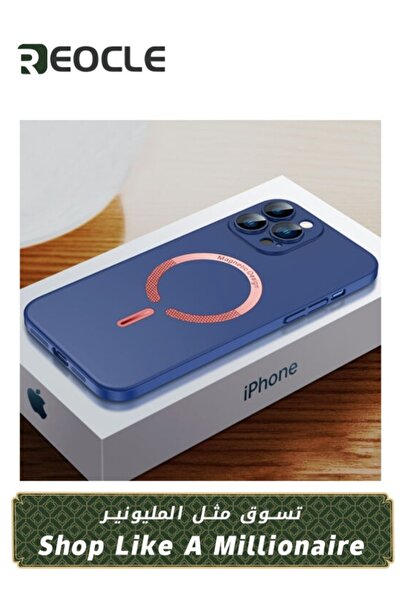 REOCLE جراب مطلي بالكهرباء لهاتف iPhone 14 13 Pro Max حماية كاملة لعدسة الكام...