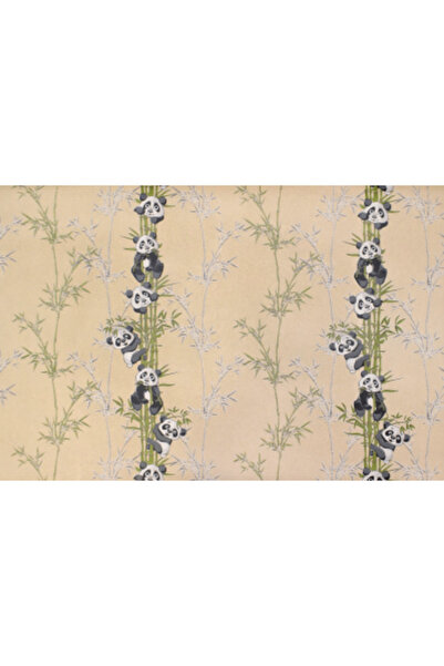 MallDeco Wallpaper with animals for children's room, orange, Panda model