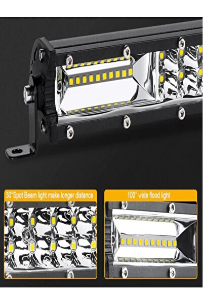 MİRCAR Road Led Bar Çift Sıra  Uyumlu 80 Cm Beyaz Sarı Mod
