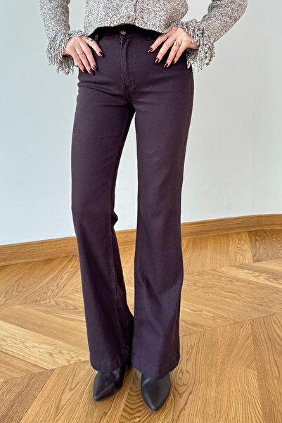 Cappmoda Jean-2023 Bitter Brown Comfort Fit Bell Bottom Jeans