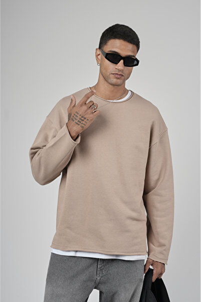 Butik Trend Biz Oversize Pis Collar Men's Plain Sweatshirt