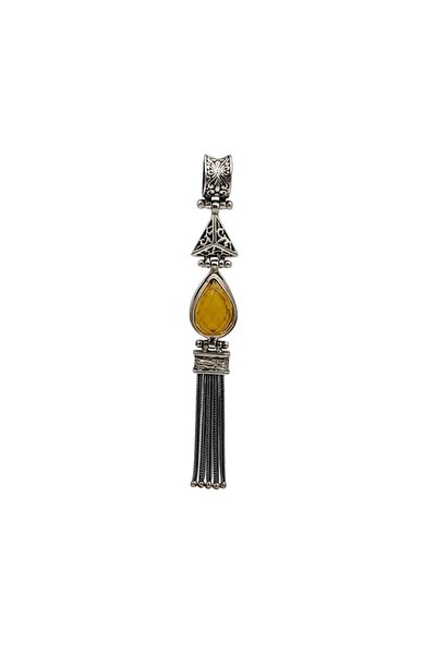Eylül silver Silver Pendant with Amber