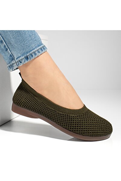 BMoD Women's green fabric flat-soled espadrilles MOD13064