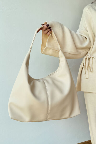 Cappmoda Çnt-3037 Cream Mng Equivalent Model Soft Faux Leather Shoulder Bag