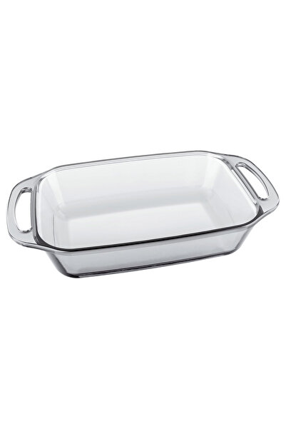 Marinex محمصة زجاجية مستطيلة صغيرة بمقبض سعة 2.1 لتر - متينة ومقاومة للحرارة وشفافة