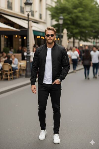 S&M CLOTHİNG Ανδρικό αδιάβροχο εποχιακό μπουφάν New Season