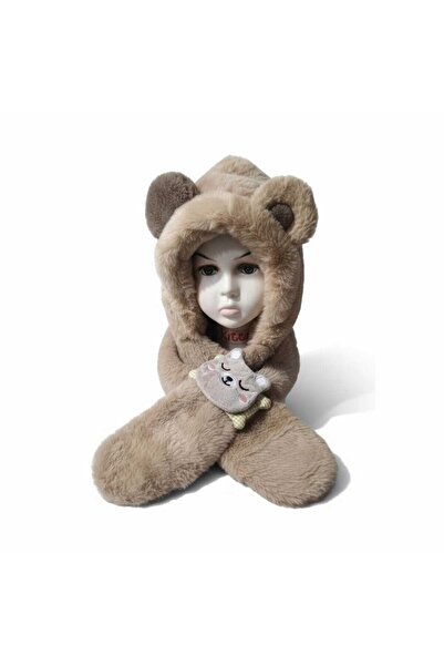 Aware Time Children's Plush Eared Thick Fur Beanie Hat