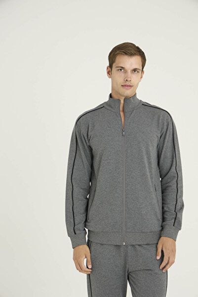 KLY 95% Cotton Men's Zippered Long Sleeve Tracksuit Set