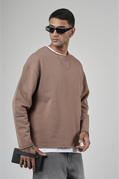 Butik Trend Biz Оверсайз мъжка блуза с обло деколте