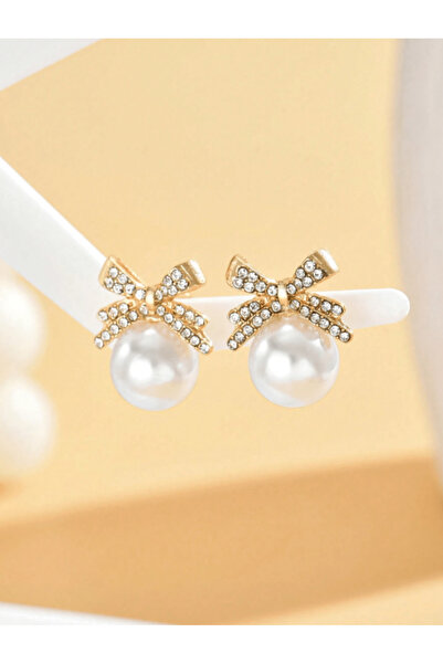 Inovius Cercei Aurii Fundita cu Perla 2x1.5cm - 83276