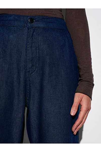 Dilvin 72071 Elastic Waist Lightweight Jeans - Navy Blue