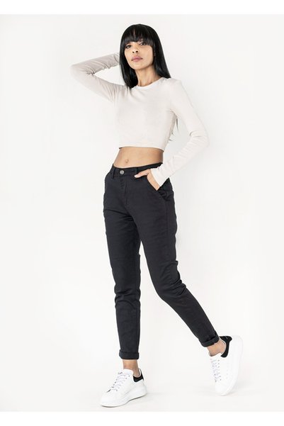 Nina Carter Pantaloni chino negri B-J250 M10