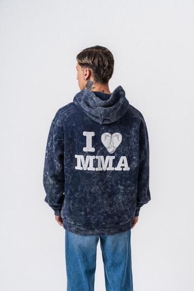Respire Мъжка MMA качулка с принт, тъмно синя