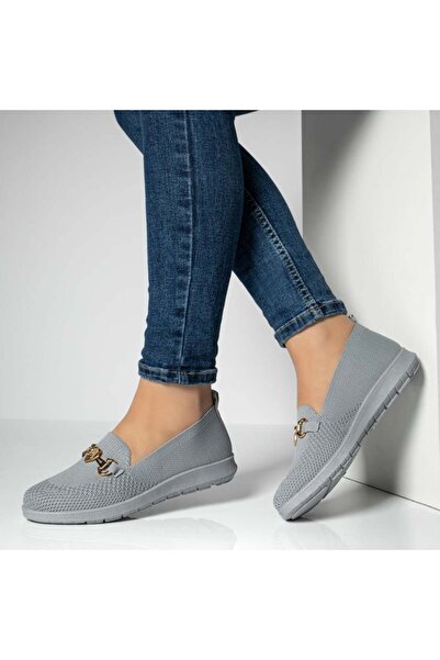 BMoD Women's grey espadrilles with a decorative accessory MOD13055