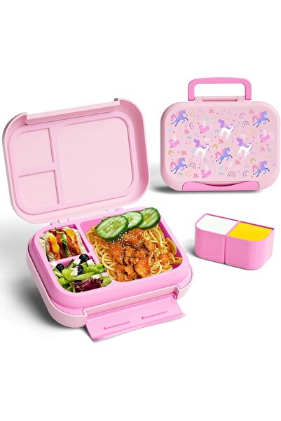 Twisoo Kids Bento Lunch Box – Leak-Proof 3-Compartment Snack Container with Removable Dividers, BP