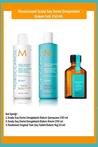Moroccanoil Scalp Saç Derisi Dengeleyici Bakım Seti 250 ML