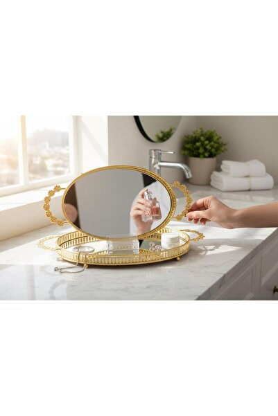 ROY KING OVAL METAL AYNALI TEPSİ 40*28*4 CM