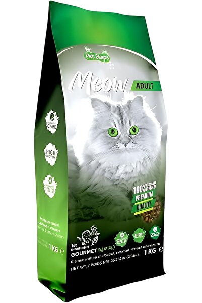 Pet Steps Meow Gourmet Dry Cat Food for Adult Cats 1kg 12 Pcs