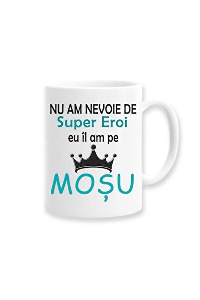 OEM Personalized mug for Santa with message: 'I do not need superheroes', Betaprint, crown model, white,