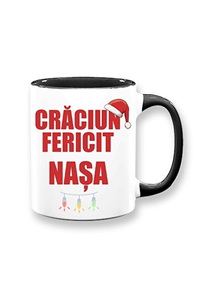 OEM Cană personalizată pentru nașă cu mesajul: „Crăciun fericit, nașă”