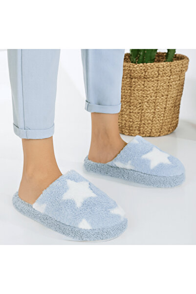 waykon Παντόφλες οικιακής χρήσης με βελούδινο σχέδιο αστεριών - Πακέτο 4 τεμαχίων