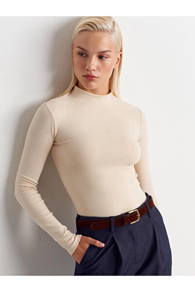 Coral Половин рибарска яка пуловер 31433 Камък