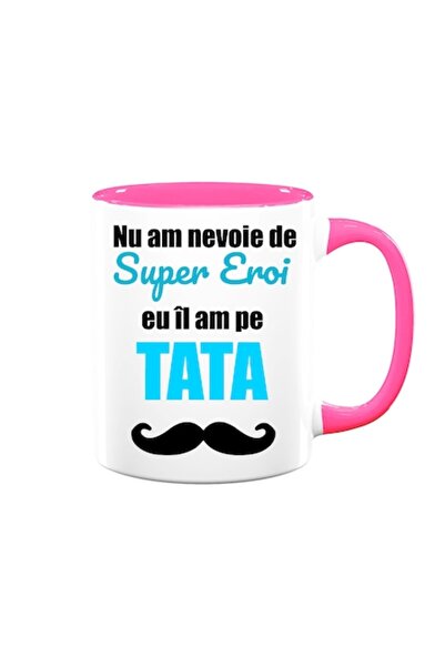 OEM Cană personalizată pentru tată cu mesajul: „Nu am nevoie de supereroi, îl...