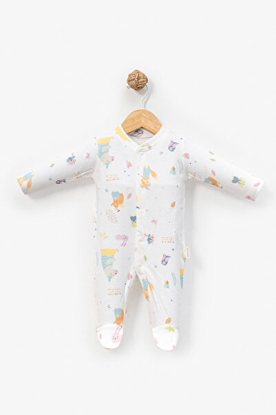 Bebitof بذلة قطنية بنقشة الثعلب اللطيفة