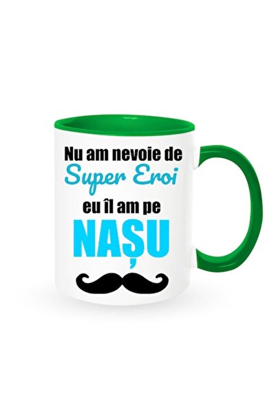 OEM Cană personalizată cu mesajul: „Nu am nevoie de supereroi, îmi am nașul”,...