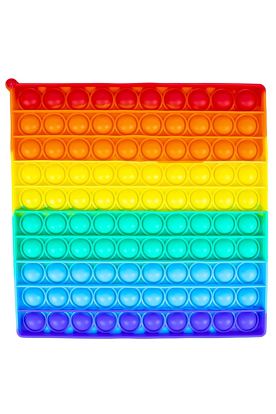 DanyCris Jucarie Senzoriala, Antistres, Curcubeu, XL, 20x20x1,5 Cm - Patrat