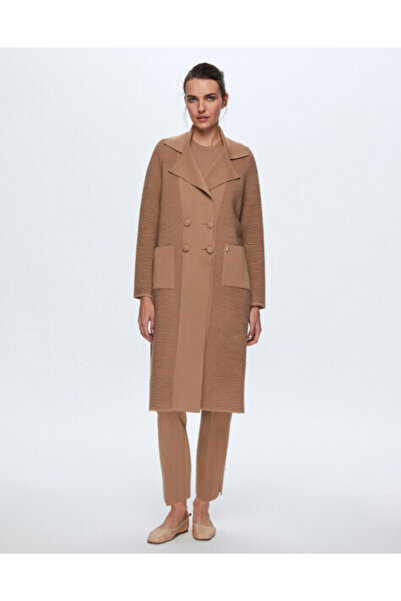 MISS DALIDA T24K-8014 Kendinden Fitilli Düğmeli Ceket COMO-CAREMEL