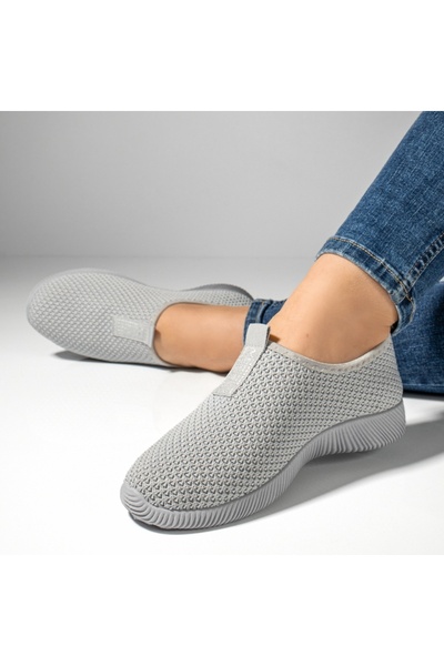 BMoD Espadrile sport din material textil gri pentru femei MOD13057