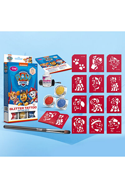 PAW PATROL Set tatuaje cu sclipici Paw Patrol, Baieti