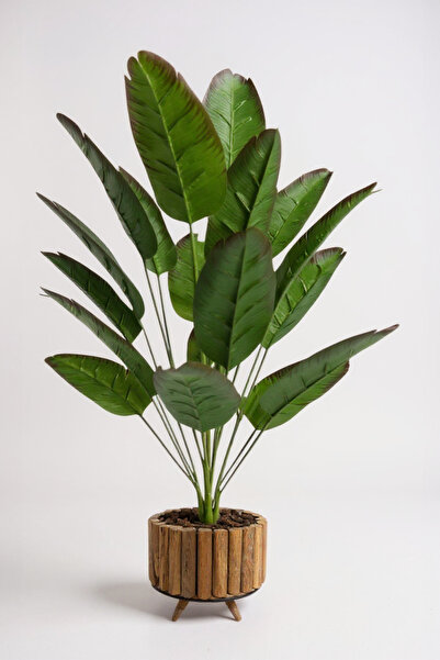 SY Vista Starliçe - Yapay Starliçe - LEDLİ - 18 Yaprak Ahsap Saksılı 90 cm