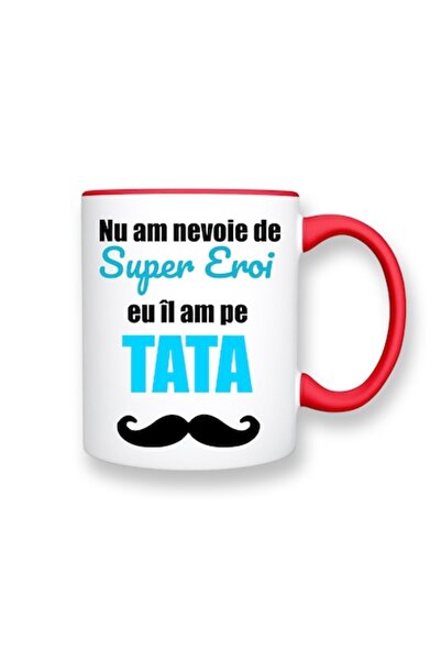 OEM Customized Mug for Dad with Message: 'I Don't Need Superheroes, I Have Dad', Betaprint, White with R