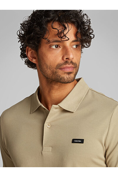 Calvin Klein Men Tree House Short Sleeve Stretch Pique Slim Polo T-Shirt