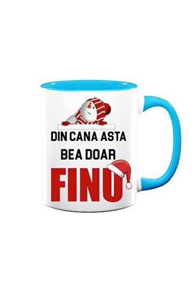 OEM Cană personalizată pentru fin cu mesajul: „Această cană este doar pentru finul meu”, Betaprint, desen de Crăciun