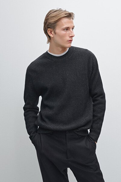 Massimo Dutti Yün karışımlı bisiklet yaka kazak