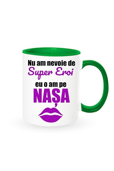 OEM Cană personalizată cu mesajul: „Nu am nevoie de supereroi, am nașa mea”, ...