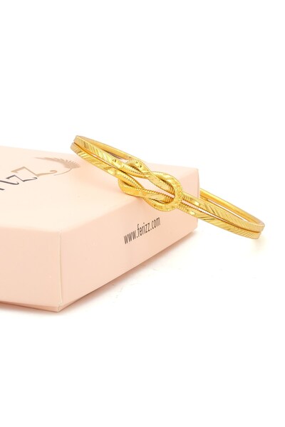 FerizZ Altın Kaplama İmitasyon Başak Ajda Aşk Düğümü Bilezik BLZ-3113