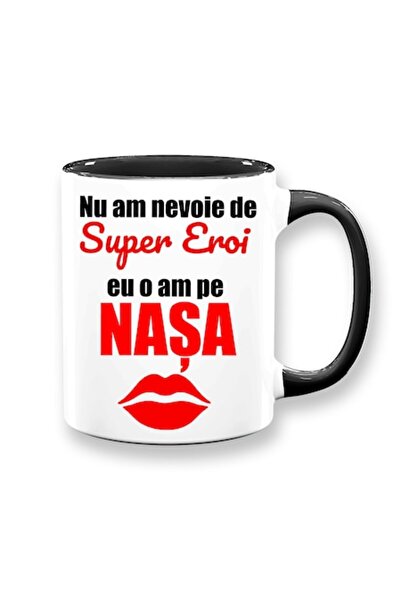 OEM Cană personalizată cu mesajul: „Nu am nevoie de supereroi, am nașa mea”, ...