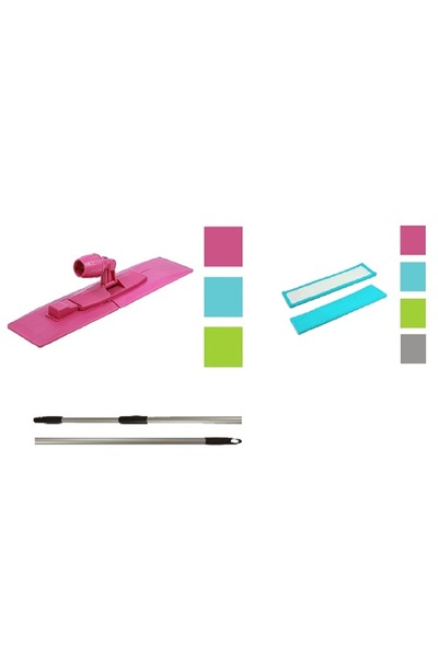 DacEnergy Mop plat microfibra cu coada telescopica si suport din plastic , di...