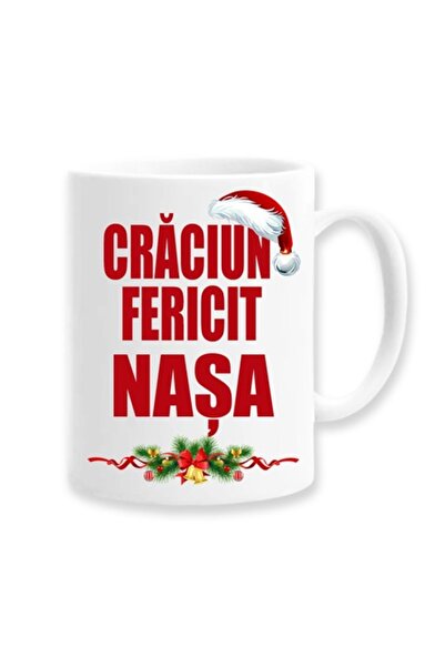OEM Cană personalizată pentru nașă cu mesajul „Crăciun fericit, nașă”, Betapr...
