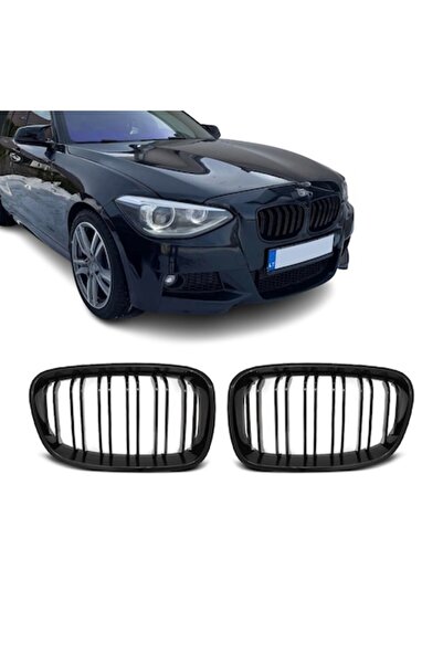 AutoUp Grile duble BMW Seria 1 F20 F21, 2011-2015 - Negru Lucios